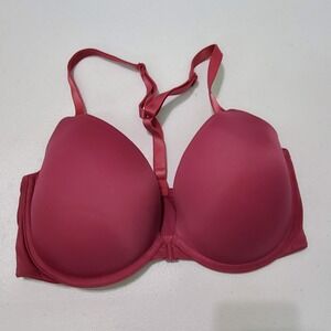 Victoria Secret PINK Women Bra 32DD Pink Front Closure Racerback Push Up
